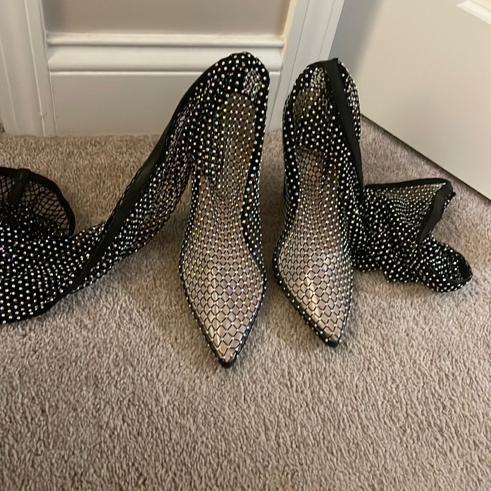 Black knee high heels
